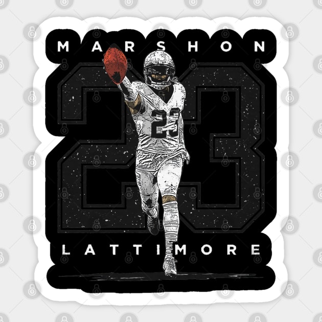 Marshon Lattimore New Orleans Player Number Sticker by Chunta_Design